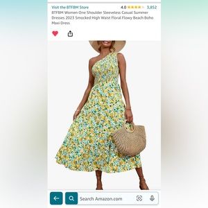Amazon one shoulder Sun dress
